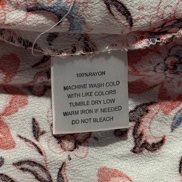 Indigo Rose Top Y2K Boho Cottage Coastal Grandma Girly Grunge Floral Button 2X - Picture 4 of 5